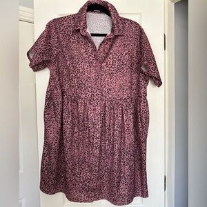 Missguided Pink and black Leopard Print Dress